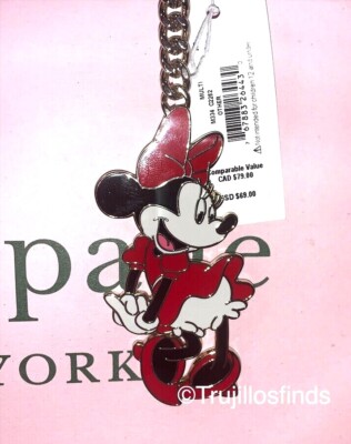 Kate Spade X Disney Minnie Mouse Metal Keyfob/Bag Charm New | eBay