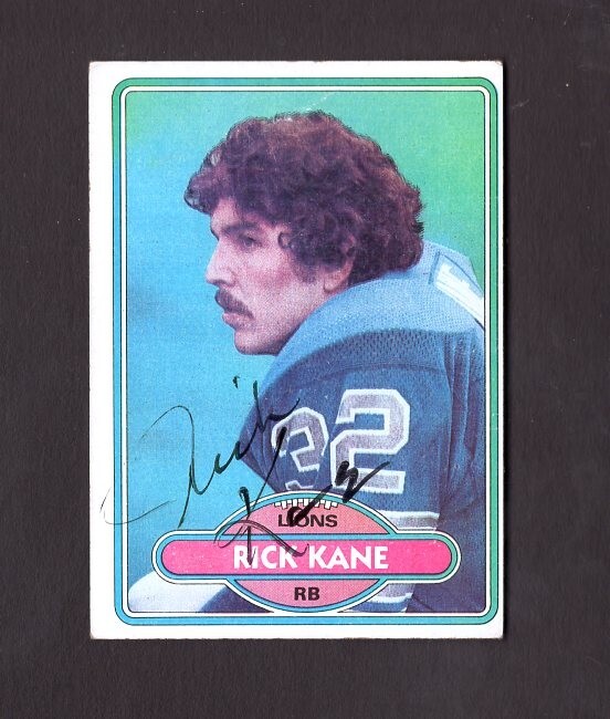 1980 Topps SIGNED # 324 Rick Kane Detroit Lions SHIPPING IS FREE