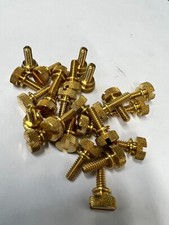 Knurled Slotted Thumb Screw Brass 10-24 Thread 1/2 length 25 Pieces 7110 1024B