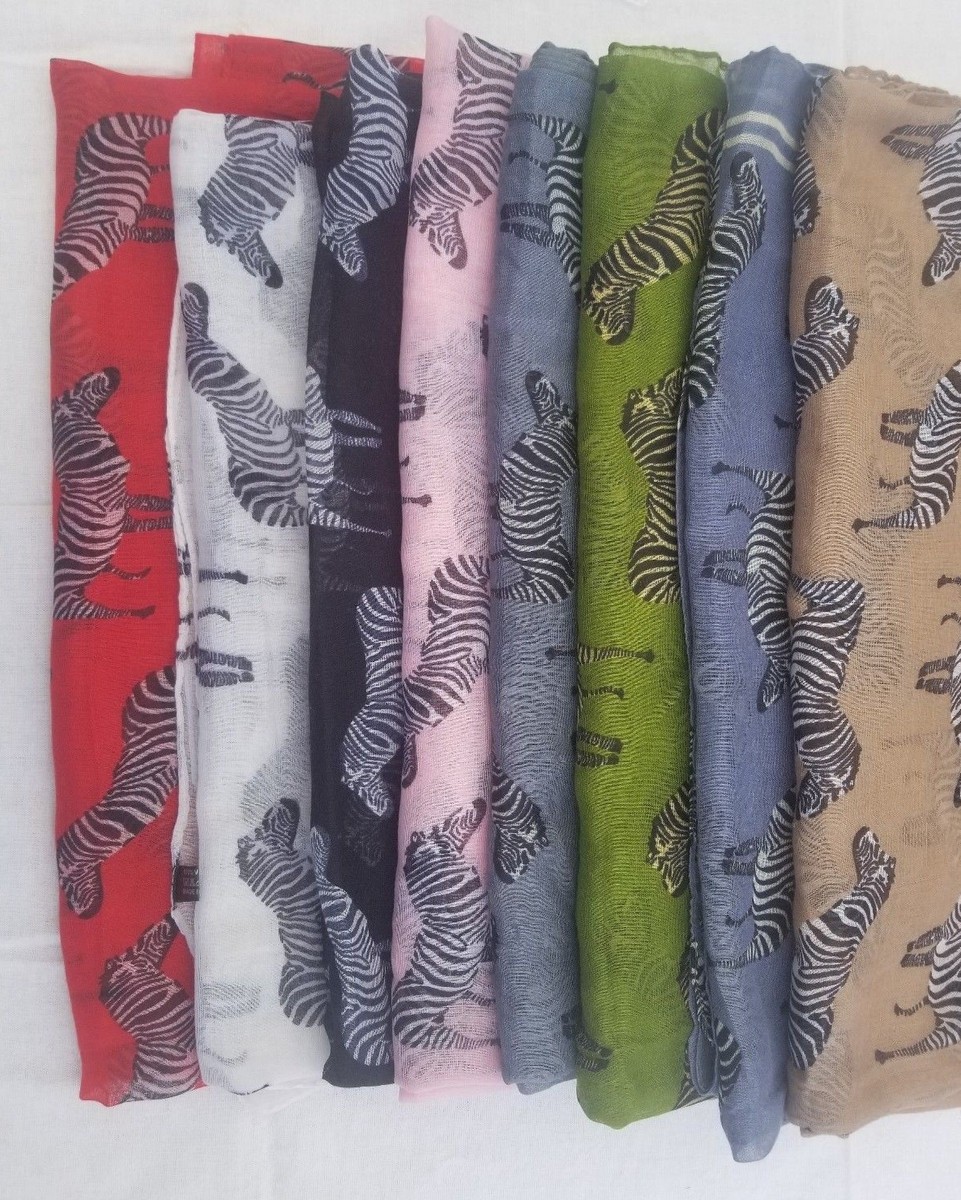 Fancy Ladies' Zebra Print Soft Scarf Animal Large Long Shawl UK