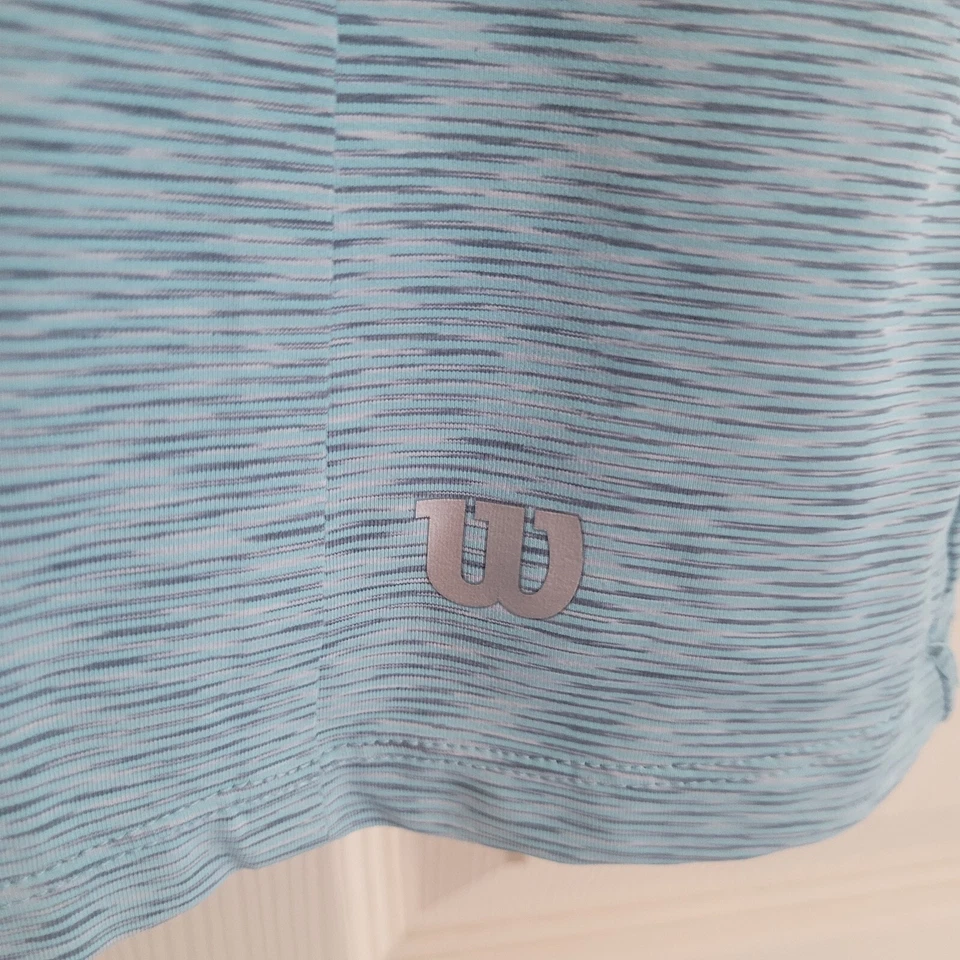 Wilson Tank Top Women's Size Small Blue V Neck Athletic Tennis Pickleball Golf - Imagem 4 de 4