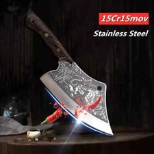 Meat Cleaver Butcher Knife Heavy Duty Bone Chopper cutting Forged Knife Tiger