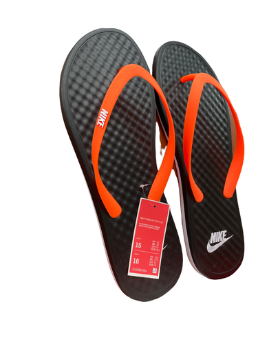 Nike Flip Flops Mens 15 On Deck Black 