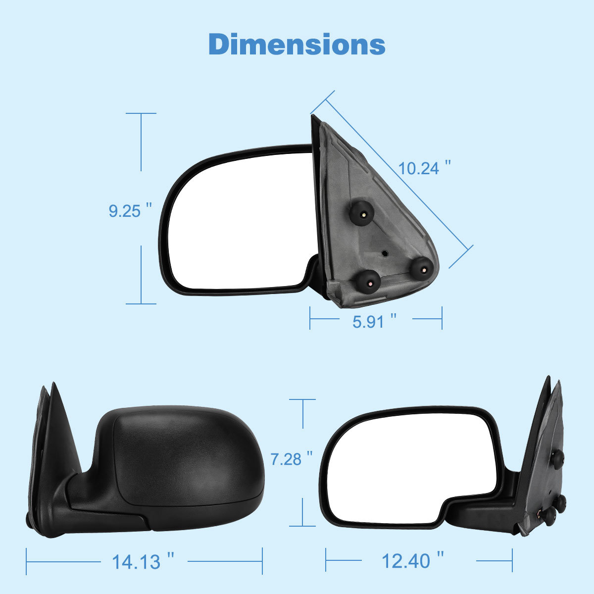 Driver Side Mirror For 1999 2007 Chevy Silverado Sierra 1500 2500 3500 