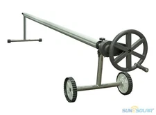 Sun2Solar 16' Wide Easy Gear Stainless Steel Swimming Pool Solar Reel w/ Tubes