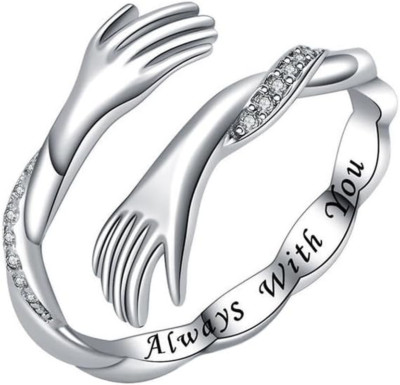 925 Sterling Silber Umarmungsring Verstellbarer Umarmungsring Kristall Ring Roma