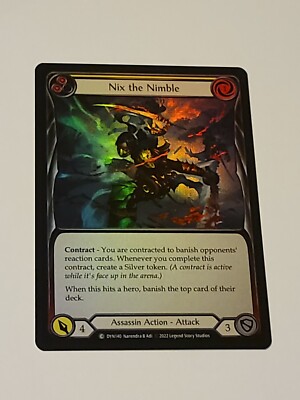 Nix the nimble foil (Yellow) Dynasty Flesh and blood Tcg NM