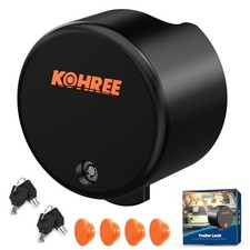 Trailer Lock, Heavy Duty Trailer Coupler Lock Fits 2 5/16-Inch, 2" Black