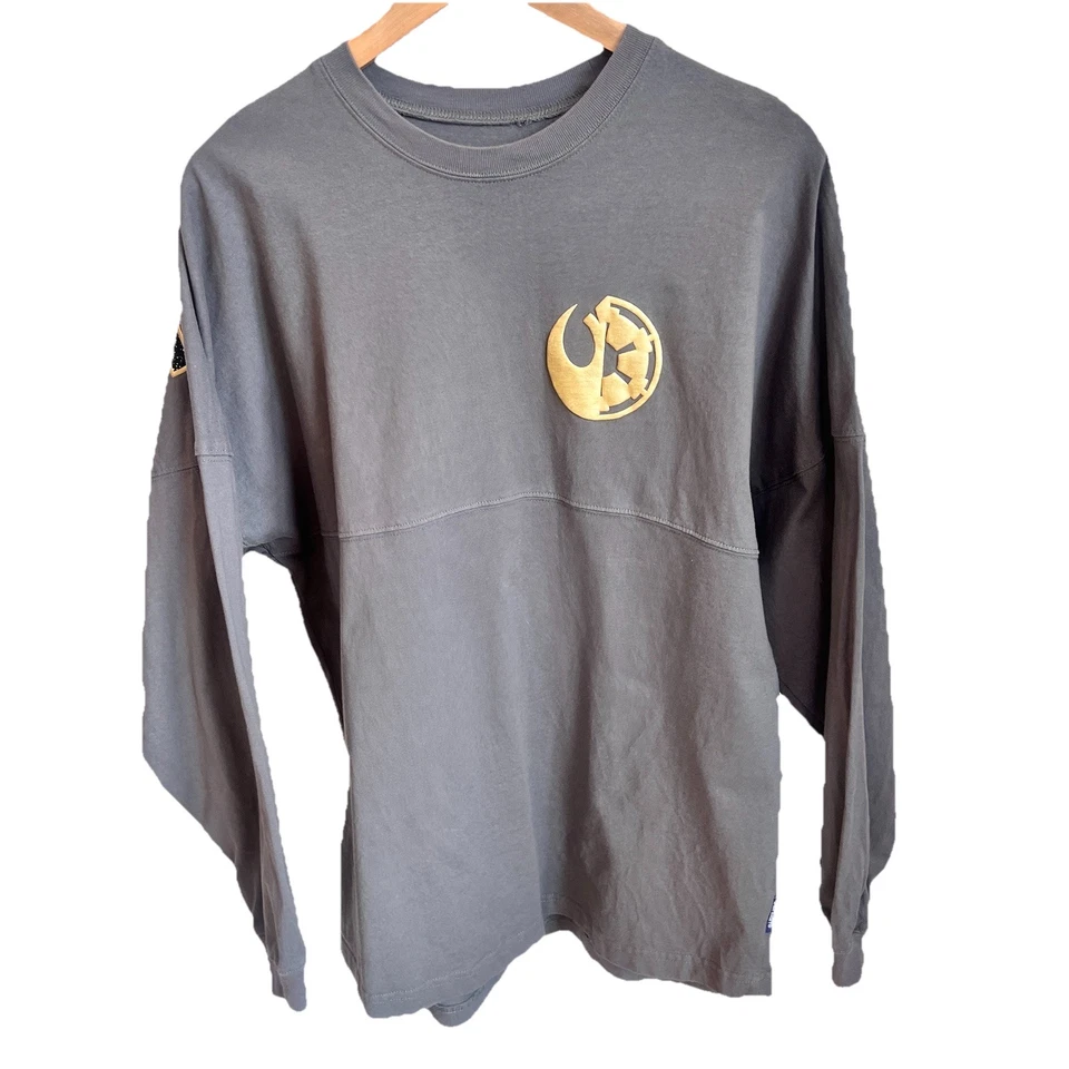 Camiseta Disney Spirit Star Wars Galaxy’s Edge Gris Rebelde Adulto Mediana Foto 2 de 4