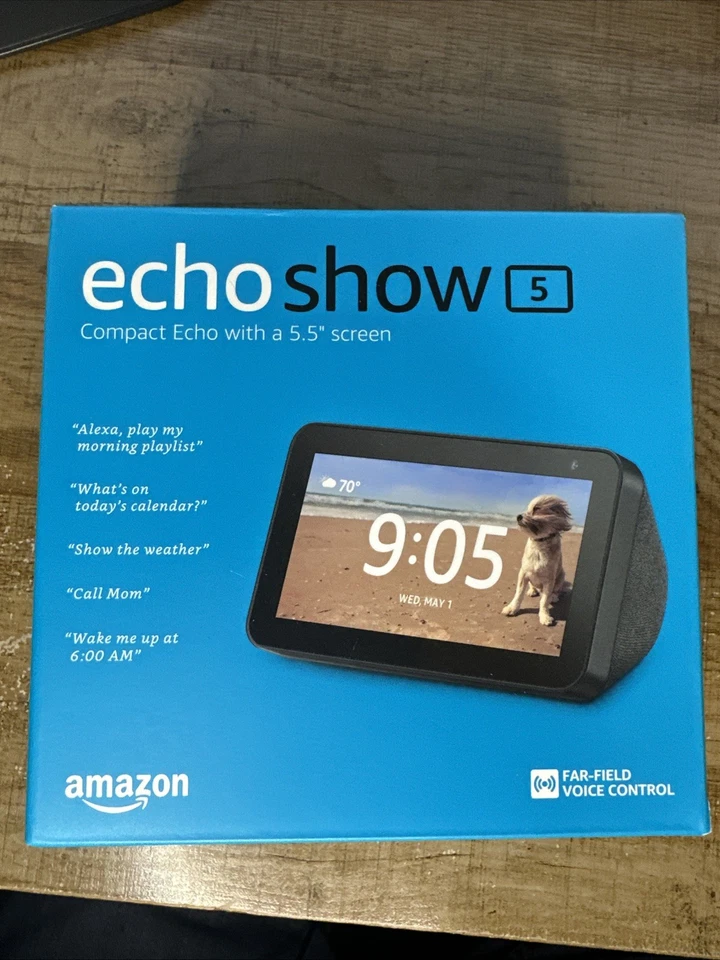 AMAZON ECHO SHOW 5 SMART DISPLAY ANTHRAZIT 1. GENERATION BRANDNEU VERSIEGELT