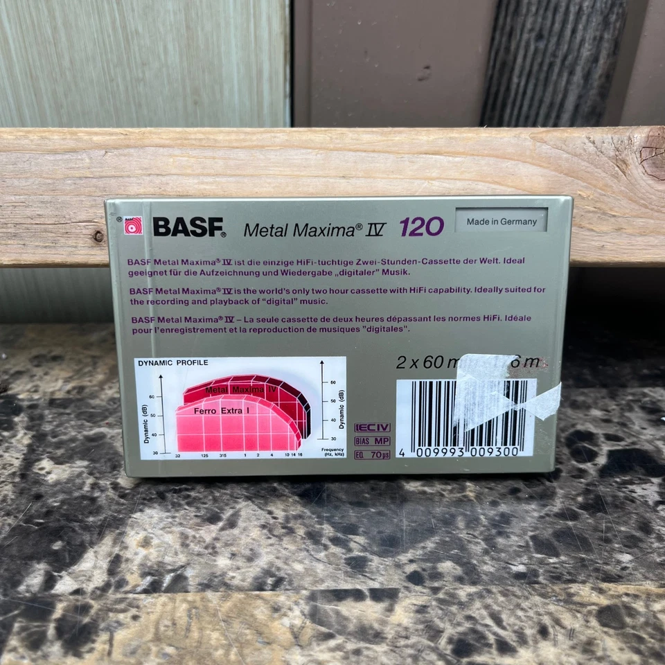 BASF Metal Maxima IV 120 HiFi Stereo Cassette Blank 2 x 60min NEW SEALED - Image 2 of 4