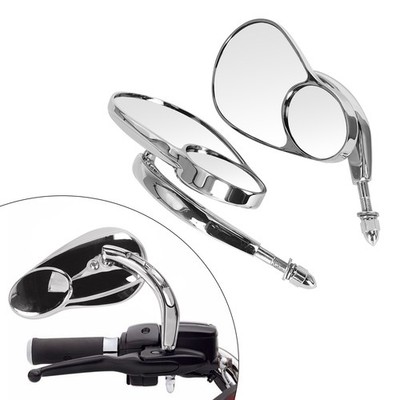 8MM Split Vision Mirrors Chrome Fits For Harley Touring Electra Glide Road King