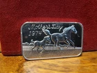 1 OZ BEAUTIFUL MOTHER'S DAY SILVER ART BAR MOM WITH BABY HORSE .999 SILVER