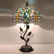 Tiffany Table Lamp, Stained Glass Style Desk Lamp, 12X12X19 Inch,Bedside Read...