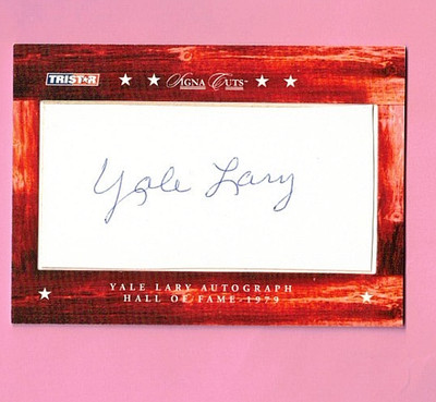 Yale Larry Autograph 2007 Tri-Star Signa Cuts Hall of Fame #d /157 Detroit D575