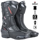 RIDERACT Mens Waterproof Motorcycle Boots Leather Motorbike Riding Shoes CE Race