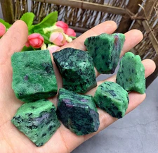 1Pcs Natural Ruby Zoisite Raw Stone Crystal Mineral Specimen Healing Energy Gift