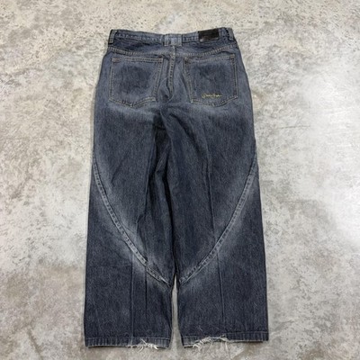 Sean John Jeans Mens 38x30 Blue Medium Wash Relaxed Wide Leg Baggy Denim