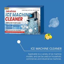 Ice Machine Cleaner Maker Descaler -12 Clean Tablets Compatible-with UK I2F2