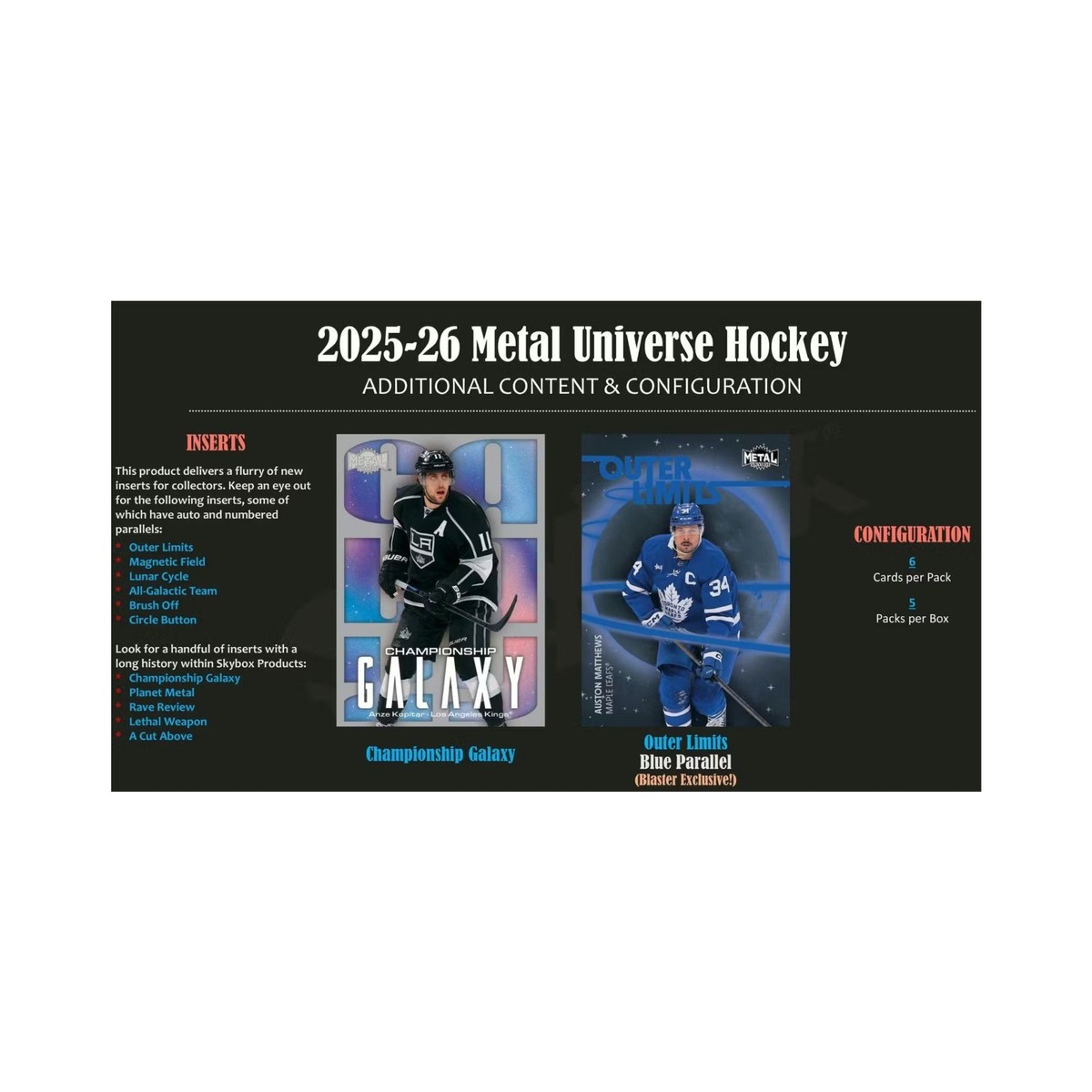 2025-26 Upper Deck Skybox Metal Universe Hockey 30Ct. Blaster Box