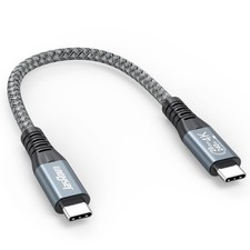 Short USB C Data Cable 6 inch with USBC 3.2 Gen 2 20Gbps High 6 inch, Grey