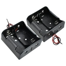 SDTC Tech 2-Pack 2 Slot D Cell Battery Holder 3V D Size Battery Case Box with...