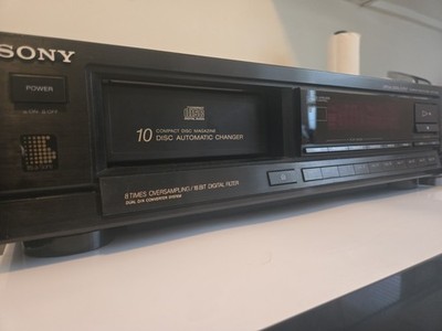 Sony CDP-C900 10-Disc CD Changer, Optical Digital Out, RCA, Headphone Test/Works