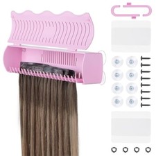 Hair Extension Holder Stand for Styling, 4 Installation Modes With Tool, pink2