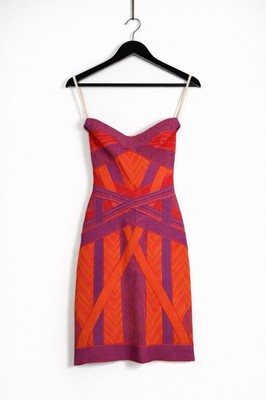 HERVE LEGER STRAPLESS BANDAGE Dress - XS - Multicoloured-Great Condition-Women s