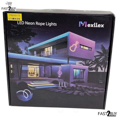 Mexllex LED Neon Rope Lights 20M Bluetooth RGB Sync Musik Lichterkette