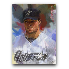 Mike Hampton Art Card Limited 10/50 Edward Vela Signed (Houston Astros)