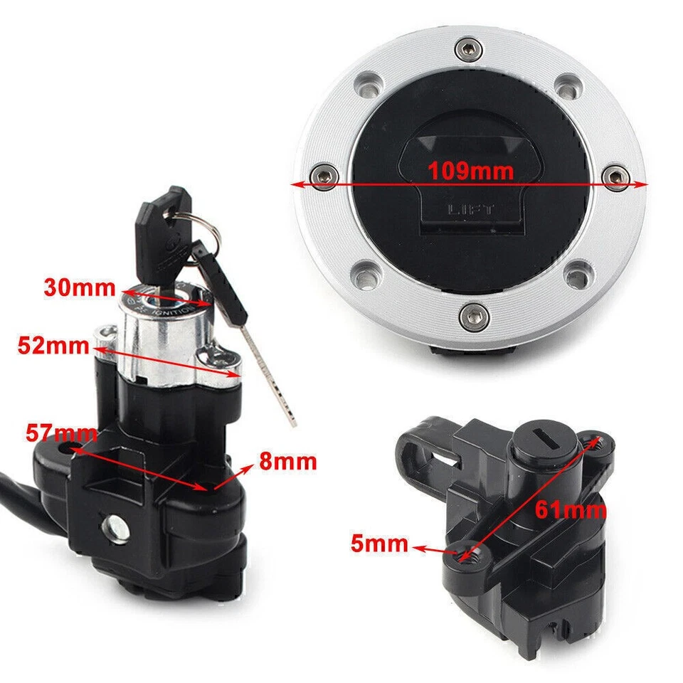 Interruptor de encendido tapa de gas combustible juego de bloqueo de casco para Suzuki GSF600 Bandit 1995-2004 Foto 2 de 4