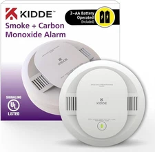 Kidde Smoke & Carbon Monoxide Detector AA Battery Powered LED Warning LED S10