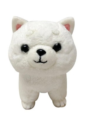 Japanese White Shiba Inu 10'' Kawaii Dog Plush Doll Licensed NEW