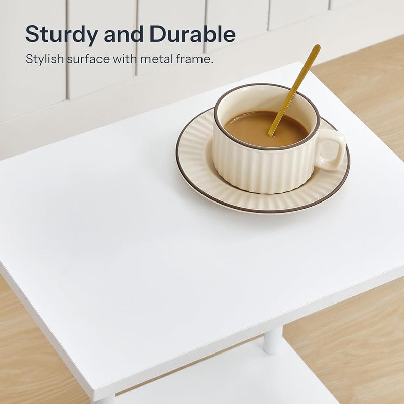 Industrial Side Table Minimalist End Table Adjustable Feet No Tools Assembly New