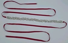 Handmade Thin Pearl Crystal Wedding Belts Bridal Sash for Wedding Gown Dresses