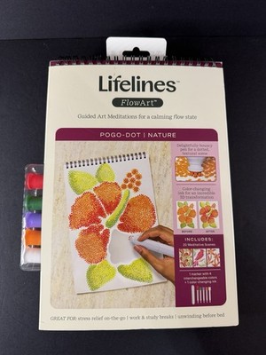 Lifelines Flow Art NATURE Pogo-Dot / 3D Textured Markers -Guided Art Meditations