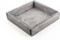 Holztablett Grau 14 X 14 X 3 Cm Dekotablett Dekoschale Ablage FüR SchlüSsel & Sc