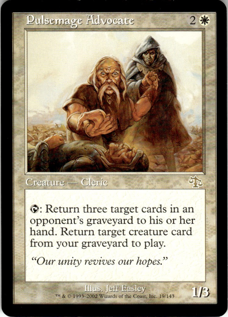 2002 Judgment Magic The Gathering Pulsemage Advocate 19/143 LP