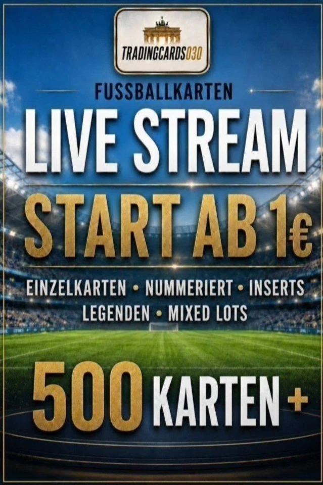 Fußballkarten Live #22 | Start ab 1€ | 500+ Karten