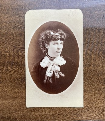 Identified CDV Pretty Young Lady Alma Drew of Vermont a Fort Edward NY CDV