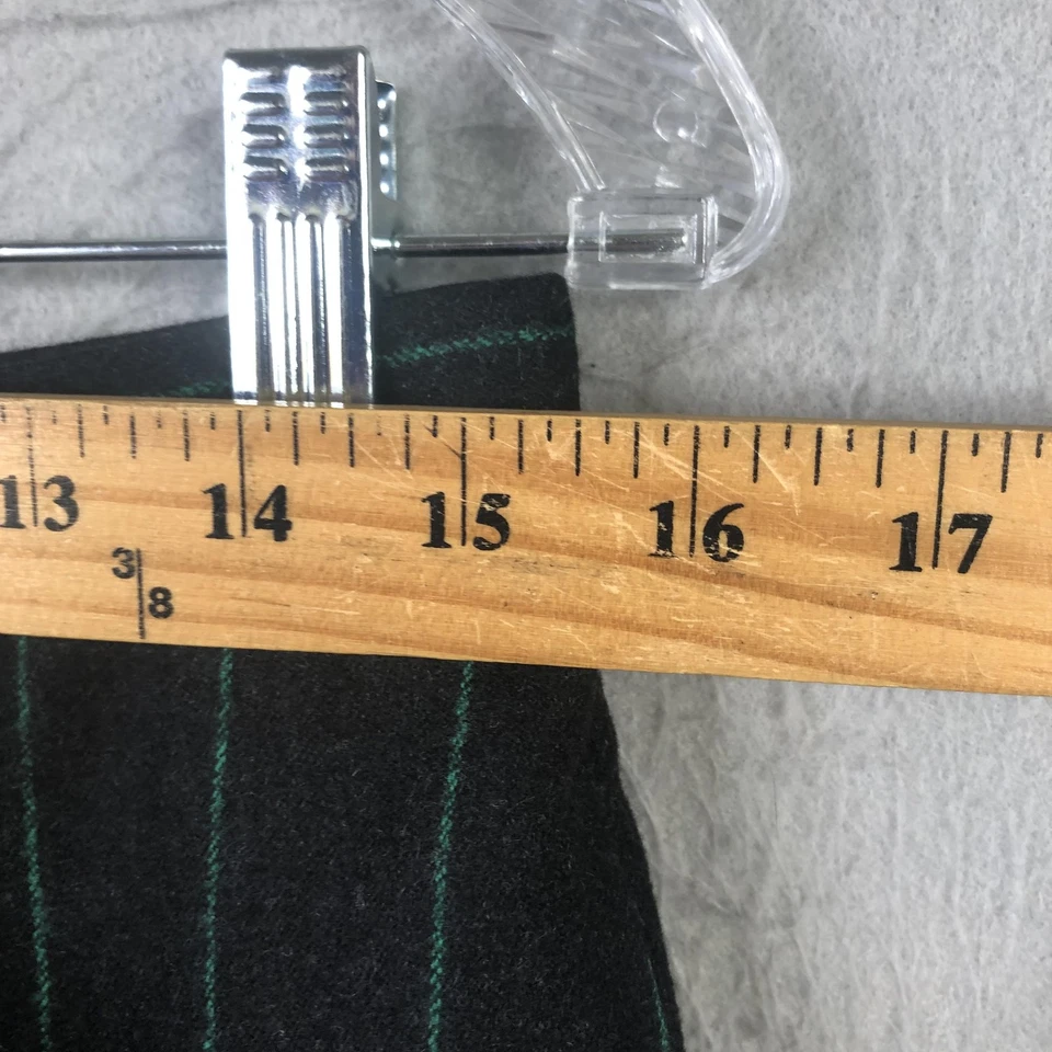 Брюки женские Barry Bricken 10 серые зеленые в тонкую полоску шерстяные плиссированные брюки - Изображение 4 из 4