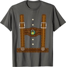 Lederhosen Costume Oktoberfest Gifts Men German Beer Unisex T-Shirt