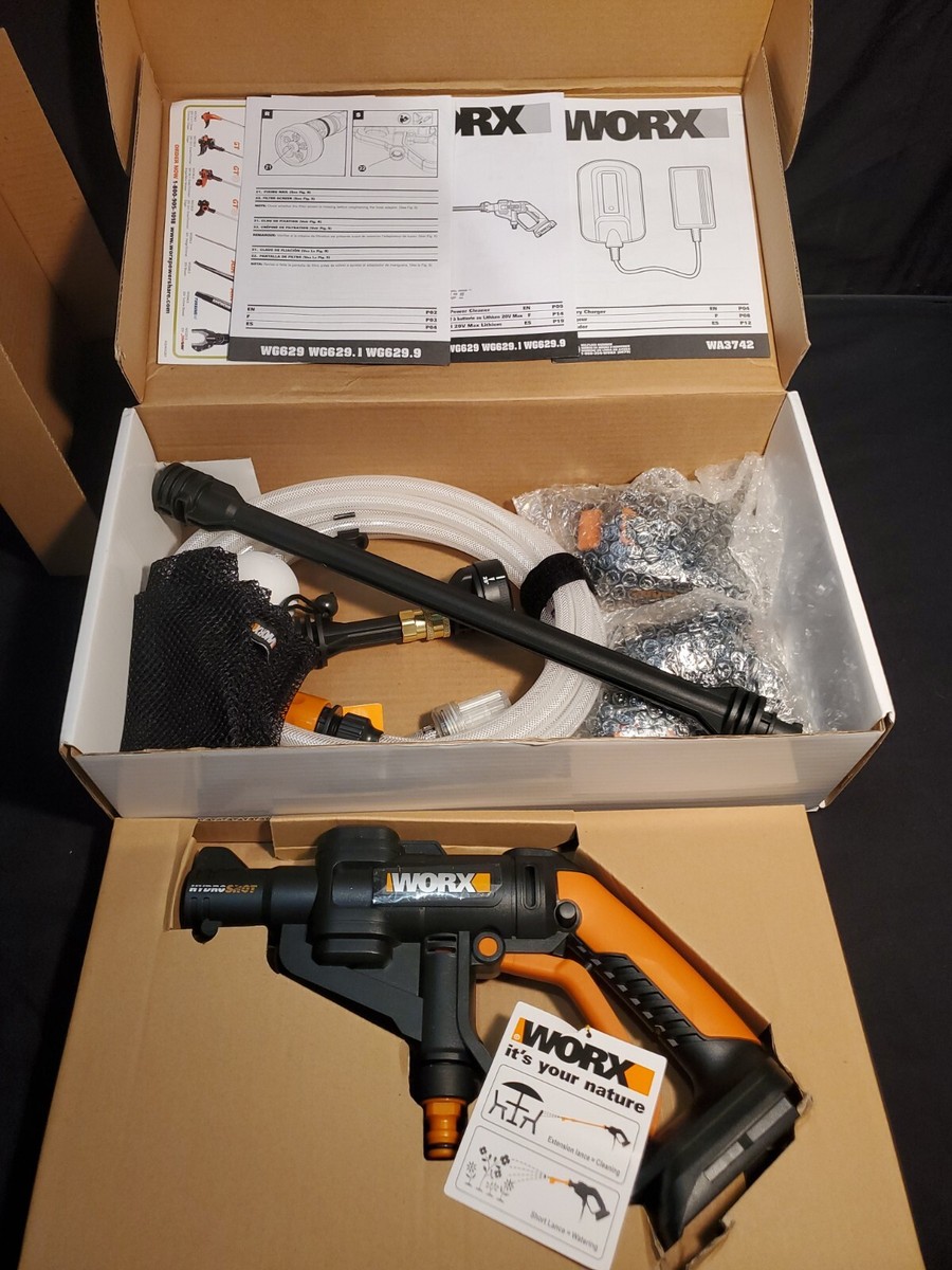 WG629 WORX 20V Hydroshot 2.0 Ah 320 PSI Cordless Portable