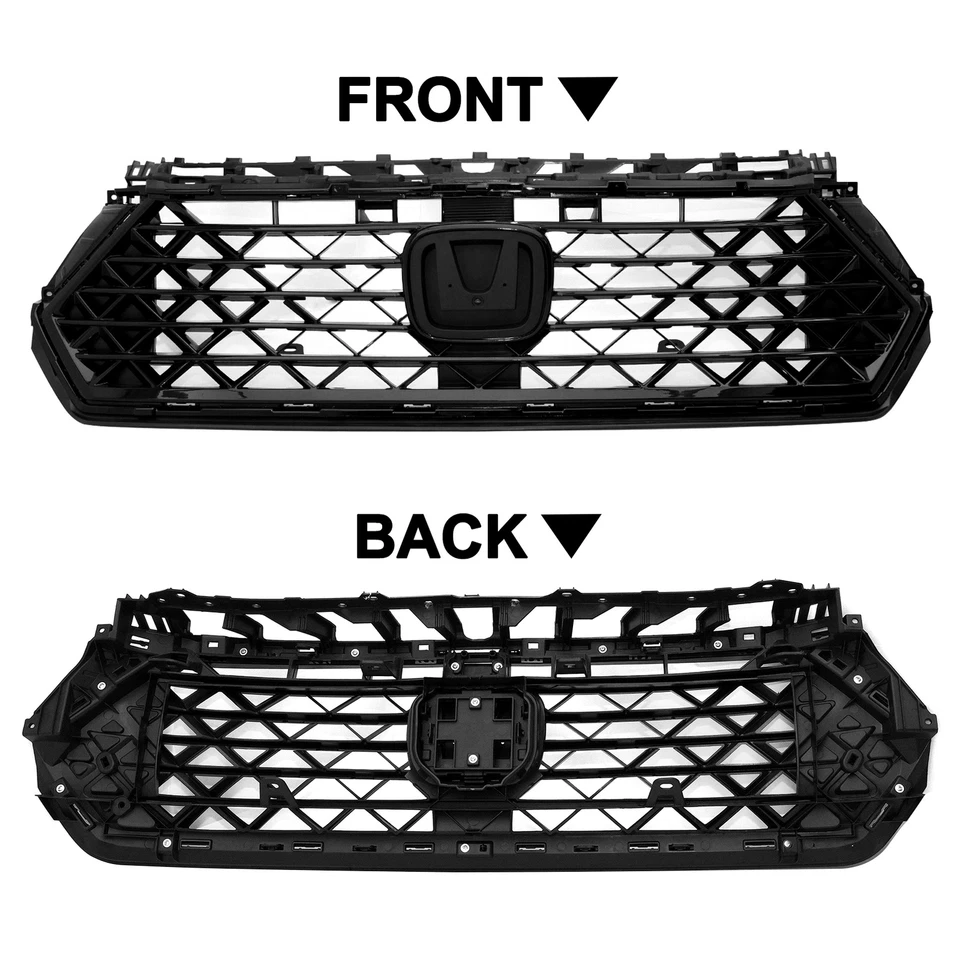 Conjunto de soporte labial de rejilla de cubierta de parachoques delantero para Honda Accord Sedán 2023-2024 Foto 3 de 4
