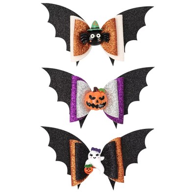 Halloween Girls Hair Bow - Spider, Pumpkin or Ghost