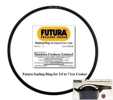 Futura Hawkins Rubber Gasket 8 mm Sealing Ring for 3.5 to 7 Ltr Pressure Cooker