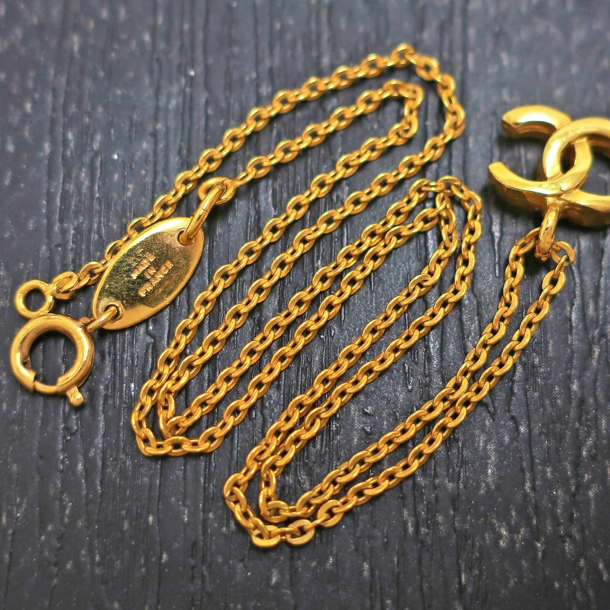 ⭐︎超希少⭐︎ CHANEL ネックレス　ヴィンテージ　チェーン　ゴールド CHANEL Gold Plated CC Logos Charm Vintage Chain Necklace