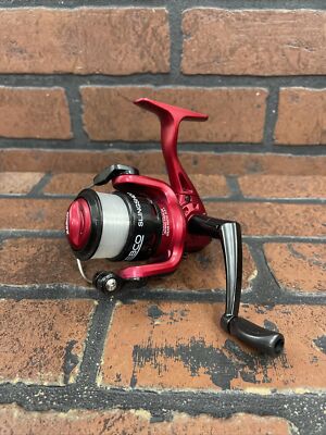 Zebco Slingshot Size 20 Red Spinning Reel Factory spooled 155 yds. 8lb. Line 