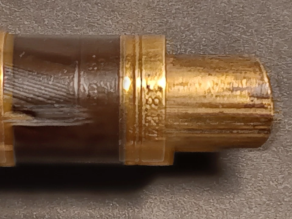 RARE 1874 VICTORIAN 18K GOLD A W FABER DIP CALIGAPHY FOUNTAIN PEN & PENCIL - Image 3 of 4